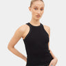 DR DENIM AMELIE TOP CONTRAST BLACK - Shoelosophy