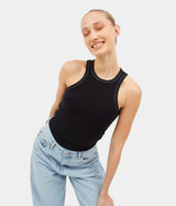 DR DENIM AMELIE TOP CONTRAST BLACK - Shoelosophy