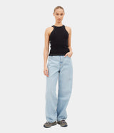 DR DENIM AMELIE TOP CONTRAST BLACK - Shoelosophy