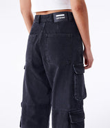 DR DENIM WOMAN MULTI CARGO JEANS DAMEN SCHWARZ GEBRAUCHT - Shoelosophy