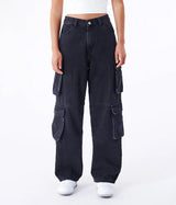 DR DENIM WOMAN MULTI CARGO JEANS DAMEN SCHWARZ GEBRAUCHT - Shoelosophy