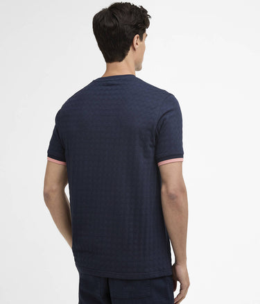 BARBOUR INTERNATIONAL LANGSTON JACQUARD T-SHIRT MTS1579NY19 NAVY - Shoelosophy