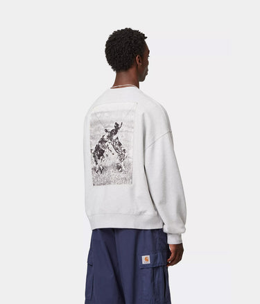 CARHARTT WIP NO PLAY SWEATSHIRT I035609 ASH HEATHER - Shoelosophy
