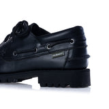SEBAGO CAMPSIDES ACADIA 741271W TOTAL BLACK OUTDOOR MOKASSIN - Shoelosophy