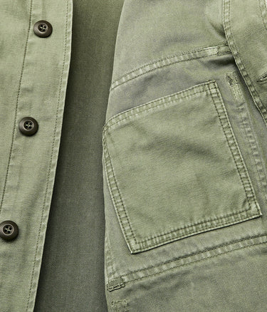 FILSON FIELD CUISER JACKET FMCPS0118 WASHED FATIGUE GREEN REVERSE SATEEN - Shoelosophy