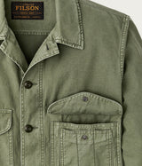 FILSON FIELD CUISER JACKET FMCPS0118 WASHED FATIGUE GREEN REVERSE SATEEN - Shoelosophy