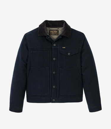 FILSON INSULATED WOOL SHORT CRUISER MACKINAW JACKET FMCPS0140 NAVY - Shoelosophy