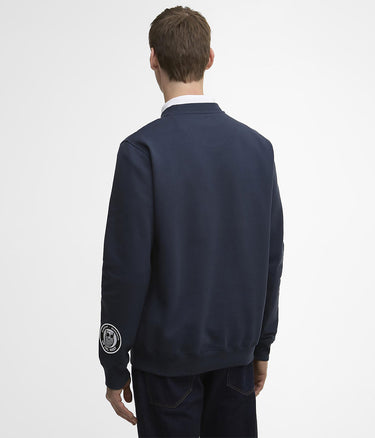 BARBOUR X BARACUTA NORTHERN CREW NECK BRFEL0054 NAVY - Shoelosophy