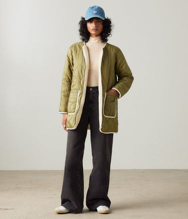 LEVI'S WOMENS CRAWFORD 3 IN 1 PARKA A8520-0000 ARMY GREEN - Shoelosophy
