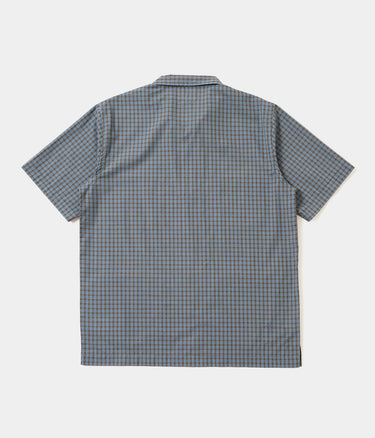 UNIVERSAL WORKS SUMMER OVERSHIRT P34036 BLASSBLAU KARO - Shoelosophy