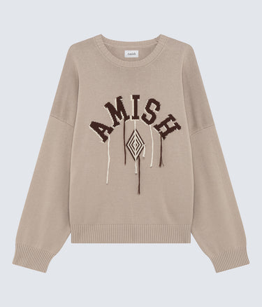 AMISH SUPPLIES CREW NECK GREY PULLOVER STONE WALNUT - Shoelosophy