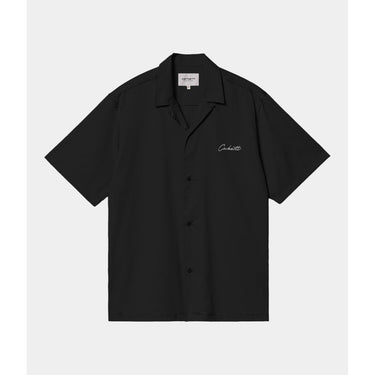 CARHARTT WIP DELRAY SHIRT KURZARM I031465 SCHWARZ WACHS - Shoelosophy