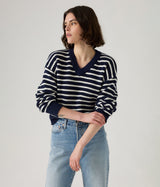 LEVI'S DAMEN REESE V-AUSSCHNITT-SWEATER 0037O-0004 PARISIENNE STRIPE - Shoelosophy