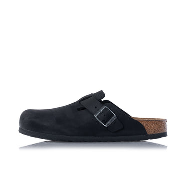 BIRKENSTOCK BOSTON BS SCHWARZ 059463 HERGESTELLT IN DEUTSCHLAND GEÖLTES LEDER - Shoelosophy
