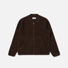 UNIVERSAL WORKS ZIP BOMBER WOLLFLEECE 00018 BRAUN - Shoelosophy