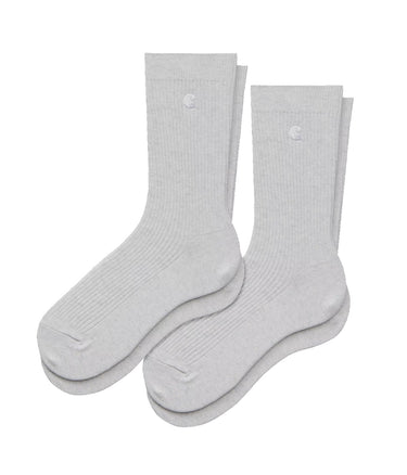 CARHARTT WIP MADISON SOCKS I034572 ASH HEATHER 2 PAAR PACK - Shoelosophy