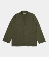 UNIVERSAL WORKS THREE BUTTON JACKET 34617 MERIDA SEERSUCKER OLIVE GARMENT DYED - Shoelosophy