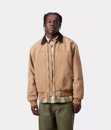 CARHARTT WIP OG 산타페 재킷 I036240 해밀턴 브라운 담배 그라인드 워시 - Shoelosophy
