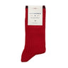 IN DER BOX BASIC-SOCKEN AUS BAUMWOLLE, GERIPPT, ROT, HERGESTELLT IN ITALIEN - Shoelosophy