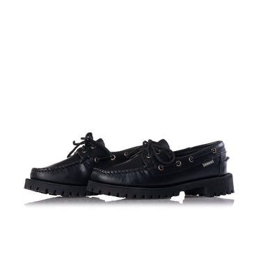 SEBAGO CAMPSIDES RANGER WAXY WOMAN 7002IR0 TOTAL BLACK DAMENMOKASSIN OUTDOOR - Shoelosophy