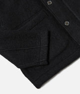 UNIVERSAL WORKS FIELD JACKET 00017 WOOL FLEECE BLACK - Shoelosophy