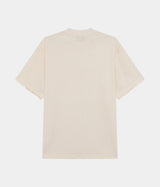 AMISH SUPPLIES T-SHIRT POCKET RAW EDGE JERSEY MICRO LOGO WASHED ECRU DYED - Shoelosophy