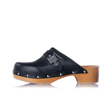 SCHOLL PESCURA CLOG 50 F32325 SCHWARZER HONIG, HERGESTELLT IN ITALIEN, DAMENSANDALE - Shoelosophy