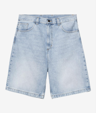 CARHARTT WIP BRANDON SHORT I037161 BLAU HEAVY WORN BLEACHED - Shoelosophy