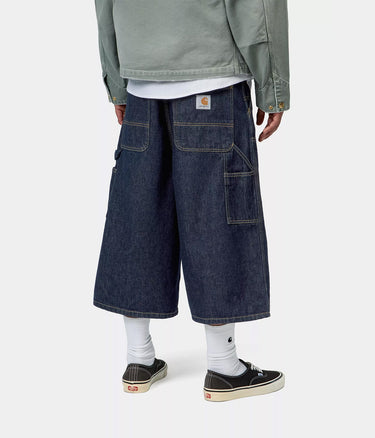 CARHARTT WIP OG DOUBLE KNEE LONG SHORT I037493 BLUE RINSED - Shoelosophy