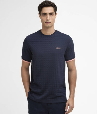 BARBOUR INTERNATIONAL LANGSTON JACQUARD T-SHIRT MTS1579NY19 NAVY - Shoelosophy