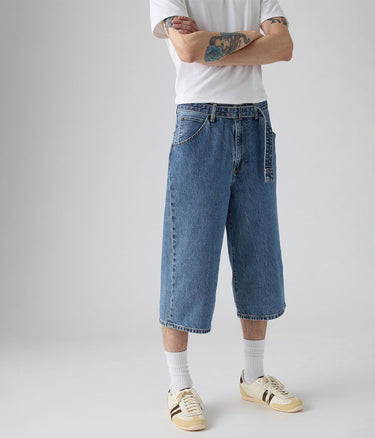 LEVI'S TWISTED BAGGY CAPRI 0049W-0000 JORTS MAN STONE WASHED - Shoelosophy