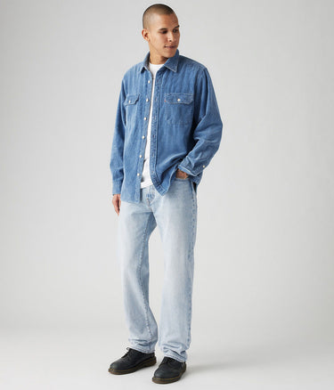 LEVI'S 555 RELAXED STRAIGHT 000LO-0005 BABY BLUE ESSENTIALS - Shoelosophy