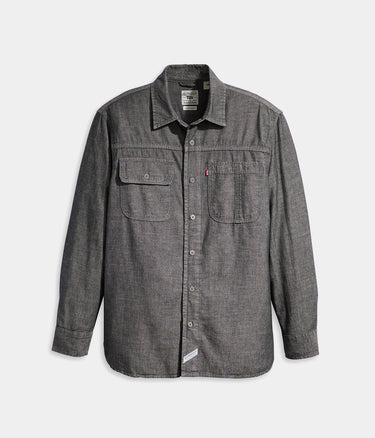 LEVI'S AUBURN WORKER SHIRT A7224-0002 RILEY BLACK CHAMBRAY - Shoelosophy