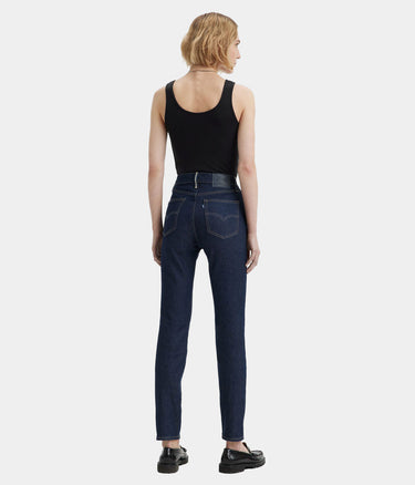 LEVI'S MADE OF JAPAN WOMENS HIGH RISE SLIM SELVEDGE DARK RINSED - Shoelosophy
