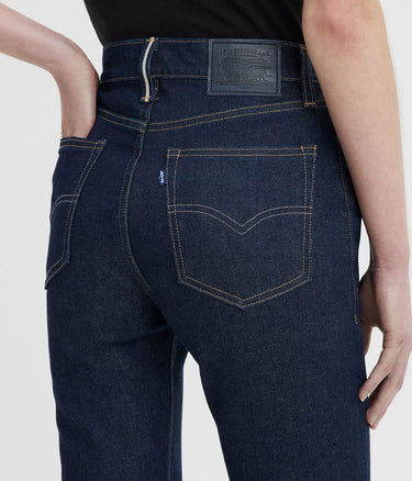 LEVI'S MADE OF JAPAN WOMENS HIGH RISE SLIM SELVEDGE DARK RINSED - Shoelosophy