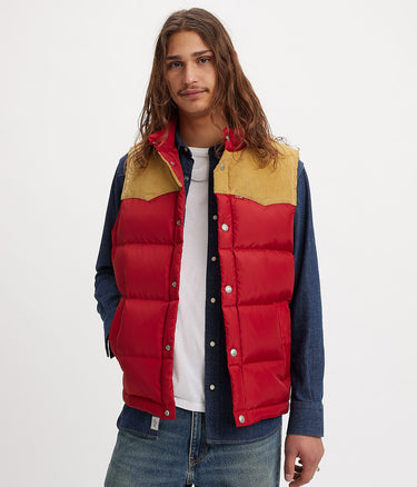 LEVI'S WESTERN SUPER PUFFER VEST RHYTHMIC RED - Shoelosophy