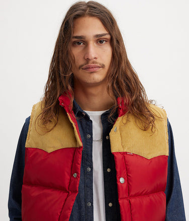 LEVI'S WESTERN SUPER PUFFER VEST RHYTHMIC RED - Shoelosophy