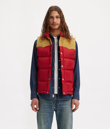 LEVI'S WESTERN SUPER PUFFER VEST RHYTHMIC RED - Shoelosophy