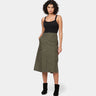 LEVI'S WOMENS CARGO MIDI SKIRT A7539-0003 OLIVE NIGHT - Shoelosophy