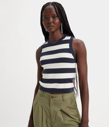 LEVI'S WOMENS OCEAN TANK 전복 스트라이프 나이트워치 - Shoelosophy