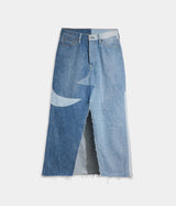 LEVI'S WOMENS PRIDE ICON LONG SKIRT A8395-0000 PATCHWORK DENIM - Shoelosophy
