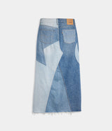 LEVI'S WOMENS PRIDE ICON LONG SKIRT A8395-0000 PATCHWORK DENIM - Shoelosophy