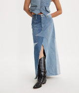 LEVI'S WOMENS PRIDE ICON LONG SKIRT A8395-0000 PATCHWORK DENIM - Shoelosophy