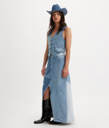 LEVI'S WOMENS PRIDE ICON LONG SKIRT A8395-0000 PATCHWORK DENIM - Shoelosophy
