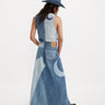 LEVI'S WOMENS PRIDE ICON LONG SKIRT A8395-0000 PATCHWORK DENIM - Shoelosophy