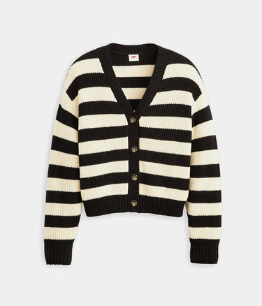 LEVI'S WOMENS 스노우플레이크 카디건 A8728-0007 버터플라이 스트라이프 캐비아 - Shoelosophy