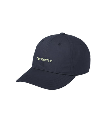 CARHARTT WIP CANVAS SCRIPT CAP I028876 DEEP NIGHT GENTLE GREEN - Shoelosophy