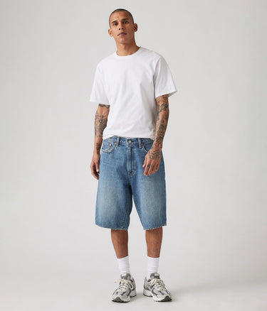 LEVI'S 478 BAGGY SHORTS 001JM-0000 BLUE STONE WASHED JORTS MAN - Shoelosophy