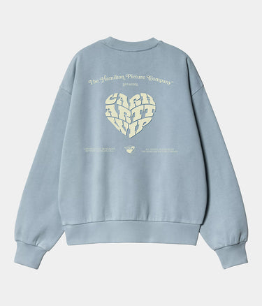 CARHARTT WIP WOMENS PRODUCTIONS SWEATSHIRT I034419 FROSTED BLUE - Shoelosophy