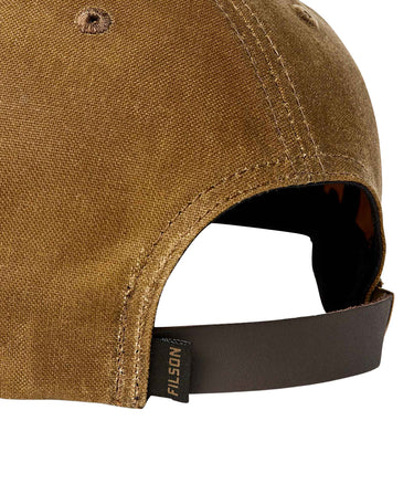 FILSON OIL TIN LOW PROFILE LOGGER CAP FMACC0261 DARK TAN WAXED - Shoelosophy